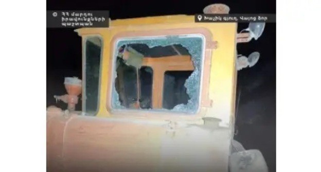 A tractor damaged by shelling in the Armenian village of Khachik. Screenshot from the Facebook page of the Armenian Ombudsman Arman Tatoyan, https://www.facebook.com/permalink.php?story_fbid=962372111028661&id=100017676420633 A tractor damaged by shelling in the Armenian village of Khachik. Screenshot from the Facebook page of the Armenian Ombudsman Arman Tatoyan, https://www.facebook.com/permalink.php?story_fbid=962372111028661&id=100017676420633