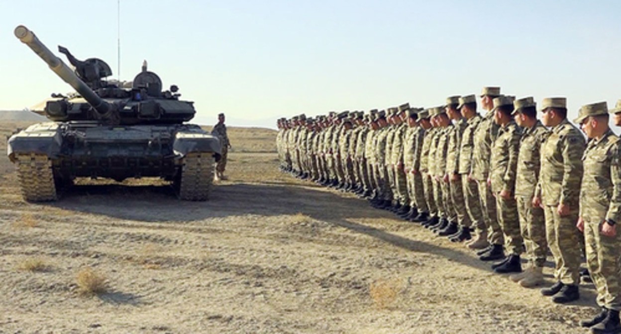 Azerbaijani soldiers. Photo by the press service of the Azerbaijani Ministry of Defence Azerbaijani soldiers. Photo by the press service of the Azerbaijani Ministry of Defence