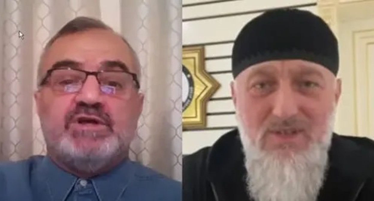 Ibragim Lyanov (left) and Adam Delimkhanov. Collage made by the Caucasian Knot. Screenshots: https://www.youtube.com/watch?v=9kfkBJ_D3a0 https://www.youtube.com/watch?v=rbnYk0E72lY Ibragim Lyanov (left) and Adam Delimkhanov. Collage made by the Caucasian Knot. Screenshots: https://www.youtube.com/watch?v=9kfkBJ_D3a0 https://www.youtube.com/watch?v=rbnYk0E72lY