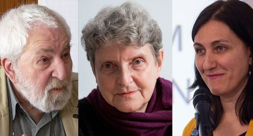 Alexey Simonov, Svetlana Gannushkina, Galina Arapova (from left to right). Collage made by the Caucasian Knot; Photo: Vadim Kantor / ASI, press service https://refugee.ru/, Pavel Netupsky https://ru.wikipedia.org/ Alexey Simonov, Svetlana Gannushkina, Galina Arapova (from left to right). Collage made by the Caucasian Knot; Photo: Vadim Kantor / ASI, press service https://refugee.ru/, Pavel Netupsky https://ru.wikipedia.org/