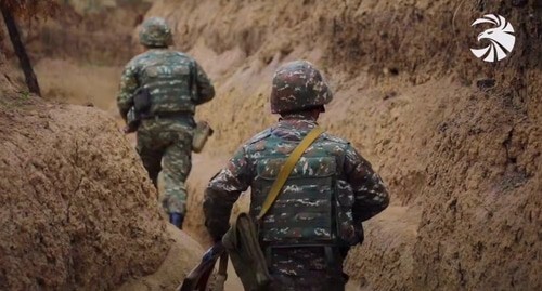Servicemen of the Armenian Army. Screenshot of the video posted by the press service of the Ministry of Defence of Armenia, https://mil.am/hy/news/10107 Servicemen of the Armenian Army. Screenshot of the video posted by the press service of the Ministry of Defence of Armenia, https://mil.am/hy/news/10107