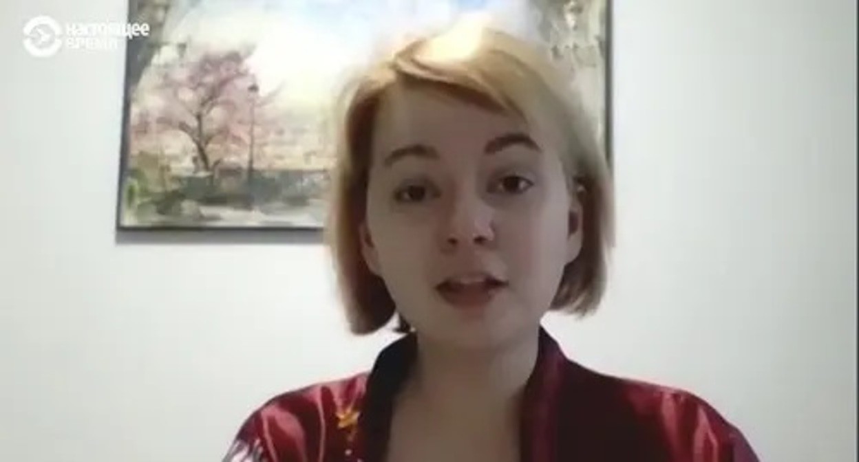 Anastasia Kashkina. Screenshot: https://ru.krymr.com/a/31380106.html Anastasia Kashkina. Screenshot: https://ru.krymr.com/a/31380106.html