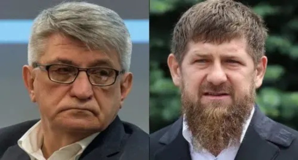 Alexander Sokurov, Ramzan Kadyrov. Collage made by the Caucasian Knot Alexander Sokurov, Ramzan Kadyrov. Collage made by the Caucasian Knot