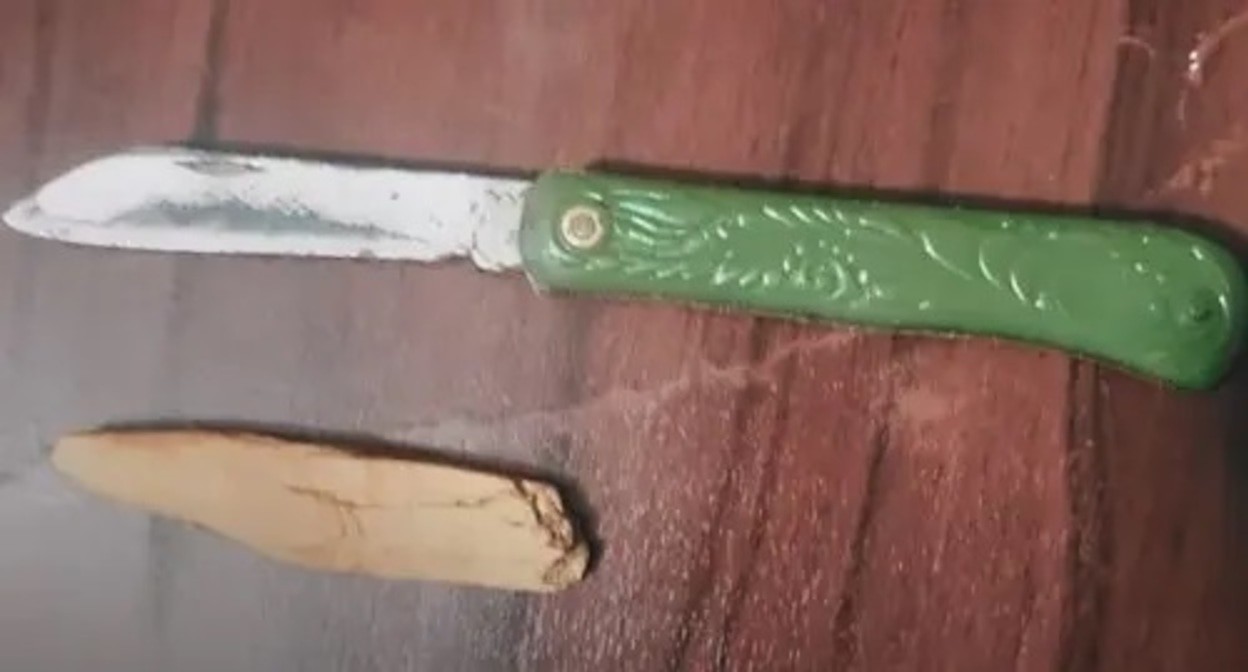A knife used for female circumcision. Frame from the film "This Happens Here", posted on YouTube ROMB Channel A knife used for female circumcision. Frame from the film "This Happens Here", posted on YouTube ROMB Channel