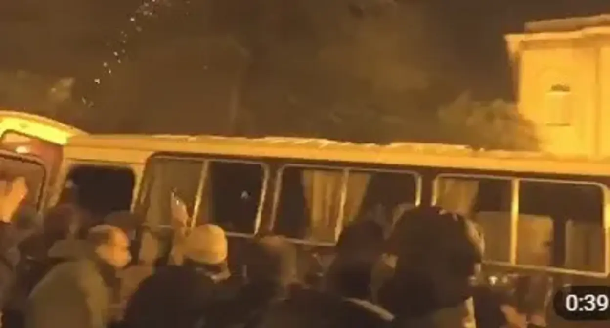 A rally in Sukhumi, December 21, 2021. Screenshot: https://t.me/SputnikAbkhazia/6455 A rally in Sukhumi, December 21, 2021. Screenshot: https://t.me/SputnikAbkhazia/6455