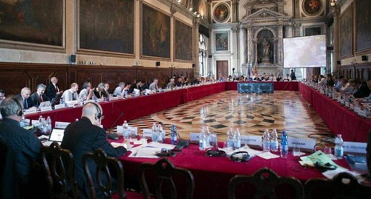 A session of the Venice Commission of the Council of Europe. Photo by the press service of the Venice Commission of the Council of Europe https://venice.coe.int/webforms/events/?id=3271 A session of the Venice Commission of the Council of Europe. Photo by the press service of the Venice Commission of the Council of Europe https://venice.coe.int/webforms/events/?id=3271