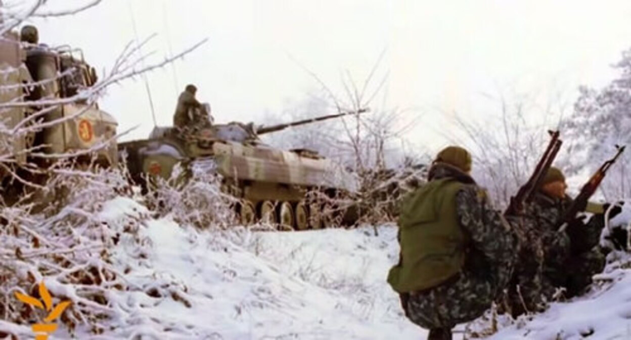 Battles in Grozny. Screenshot of video ‘It was hell on earth: memories of the first Chechen war’ posted on the channel ‘Radio Liberty’ (included by the Ministry of Justice of Russia in the register of mass media performing the functions of a foreign agent) https://www.youtube.com/watch?v=BHjbaZIEosY Battles in Grozny. Screenshot of video ‘It was hell on earth: memories of the first Chechen war’ posted on the channel ‘Radio Liberty’ (included by the Ministry of Justice of Russia in the register of mass media performing the functions of a foreign agent) https://www.youtube.com/watch?v=BHjbaZIEosY