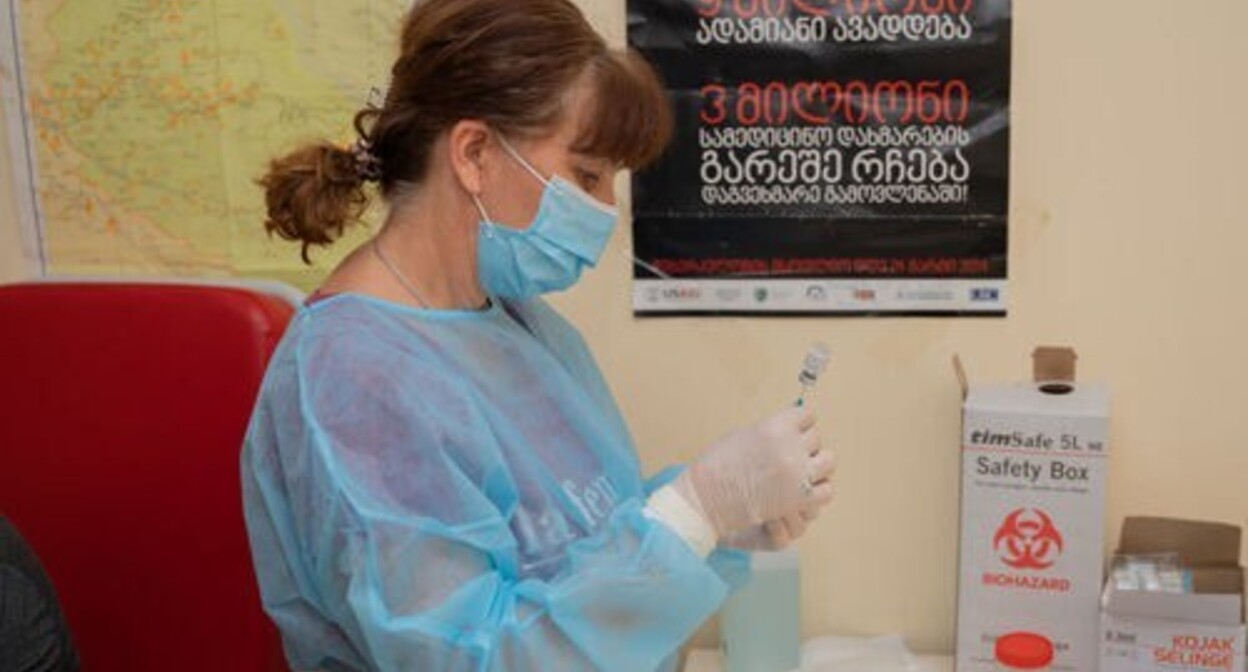 Health care worker in Georgia. Photo: press service of the government of Adjaria Health care worker in Georgia. Photo: press service of the government of Adjaria