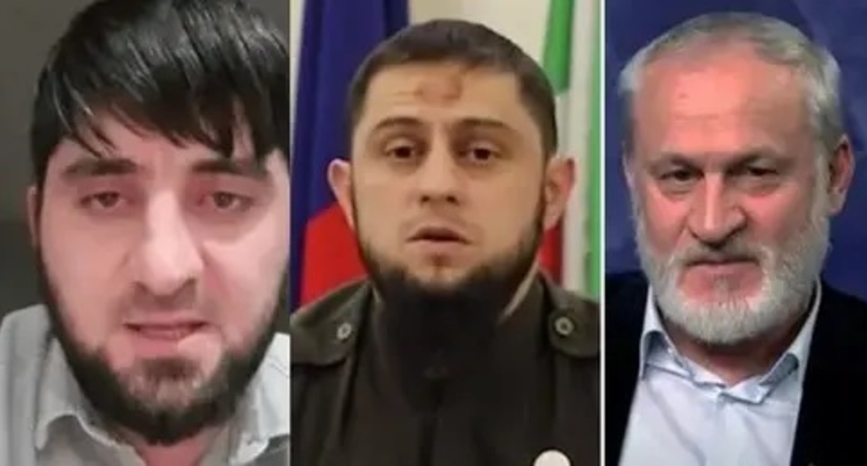 Khasan Khalitov (left), Akhmed Dudayev (center), Akhmed Zakayev (right). Collage made by the Caucasian Knot. Photo: https://doshdu.com/prozhivajushhij-v-gruzii-chechenskij-bezhenec-soobshhil-chto-ego-hotjat-ubit/, screenshot: https://www.instagram.com/p/CYcJGYRpUm0/, screenshot: https://www.youtube.com/watch?v=qNbQTEQ4mqs Khasan Khalitov (left), Akhmed Dudayev (center), Akhmed Zakayev (right). Collage made by the Caucasian Knot. Photo: https://doshdu.com/prozhivajushhij-v-gruzii-chechenskij-bezhenec-soobshhil-chto-ego-hotjat-ubit/, screenshot: https://www.instagram.com/p/CYcJGYRpUm0/, screenshot: https://www.youtube.com/watch?v=qNbQTEQ4mqs