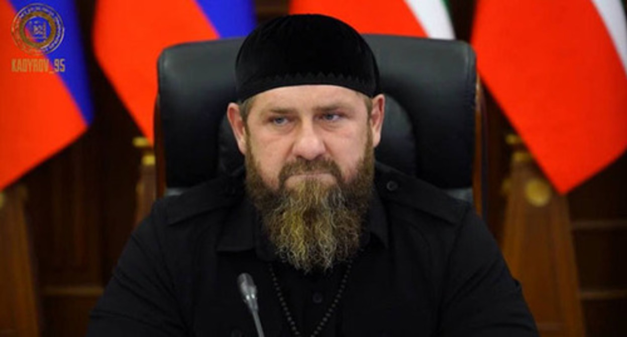 Ramzan Kadyrov at a meeting of the organizing committee on preparations for the 100th anniversary of the founding of the Chechen autonomy.
Screenshot of the video by grozny.tv https://grozny.tv/news/main/46162 Ramzan Kadyrov at a meeting of the organizing committee on preparations for the 100th anniversary of the founding of the Chechen autonomy.
Screenshot of the video by grozny.tv https://grozny.tv/news/main/46162
