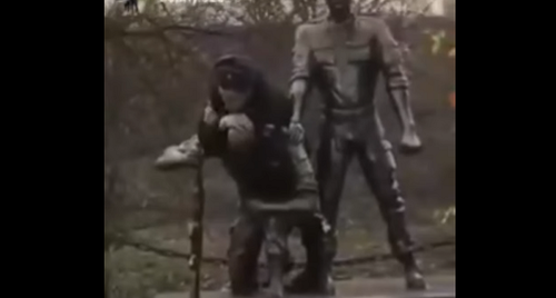 Screenshot of the video with the military servicemen, who mocked at the monument in a military unit in the Krasnodar Territory https://www.youtube.com/watch?v=AYHqMO-o4bU Screenshot of the video with the military servicemen, who mocked at the monument in a military unit in the Krasnodar Territory https://www.youtube.com/watch?v=AYHqMO-o4bU