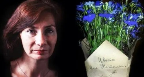 Banner in memory of Natalia Estemirova. Photo by Karina Gadjieva for the Caucasian Knot Banner in memory of Natalia Estemirova. Photo by Karina Gadjieva for the Caucasian Knot