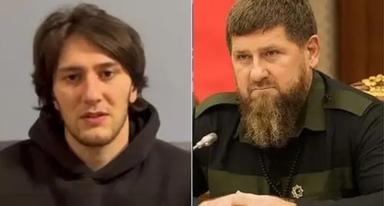 Abubakar Yangulbaev. Ramzan Kadyrov. Screenshot: t.me/against_torture. Photo: IA ‘Chechnya segodnya’ https://chechnyatoday.com/news/348226. Collage made by the Caucasian Knot Abubakar Yangulbaev. Ramzan Kadyrov. Screenshot: t.me/against_torture. Photo: IA ‘Chechnya segodnya’ https://chechnyatoday.com/news/348226. Collage made by the Caucasian Knot
