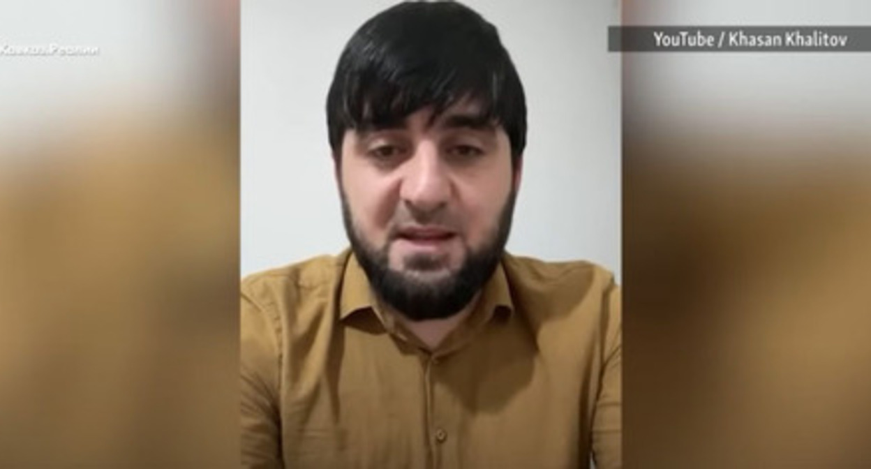 Khasan Khalitov. Screenshot of the video by the "Kavkaz. Realii" https://www.youtube.com/watch?v=NQtueShk5yM Khasan Khalitov. Screenshot of the video by the "Kavkaz. Realii" https://www.youtube.com/watch?v=NQtueShk5yM
