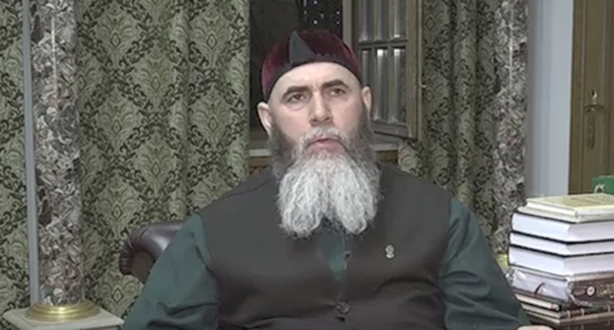 Salakh Mezhiev, Mufti of Chechnya. Screenshot: https://www.instagram.com/p/CaeMp7ZDc8P/ Salakh Mezhiev, Mufti of Chechnya. Screenshot: https://www.instagram.com/p/CaeMp7ZDc8P/