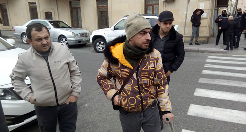 Veterans of the Karabakh war hold a protest action in front of the building of the Prosecutor General's Office of Azerbaijan. Photo by Kamal Ali for the Caucasian Knot Veterans of the Karabakh war hold a protest action in front of the building of the Prosecutor General's Office of Azerbaijan. Photo by Kamal Ali for the Caucasian Knot