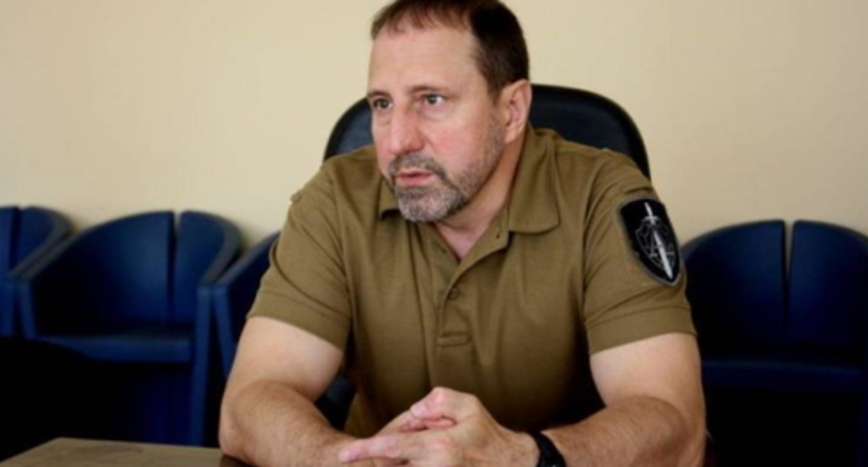 Alexander Khodakovsky, commander of the "Vostok" battalion of the Ministry of Internal Affairs of the Donetsk People's Republic. Photo: https://warfiles.ru/216849-hodakovskiy-zayavil-chto-dnr-gotova-k-polnomasshtabnoy-voyne-s-ukrainoy.html Alexander Khodakovsky, commander of the "Vostok" battalion of the Ministry of Internal Affairs of the Donetsk People's Republic. Photo: https://warfiles.ru/216849-hodakovskiy-zayavil-chto-dnr-gotova-k-polnomasshtabnoy-voyne-s-ukrainoy.html