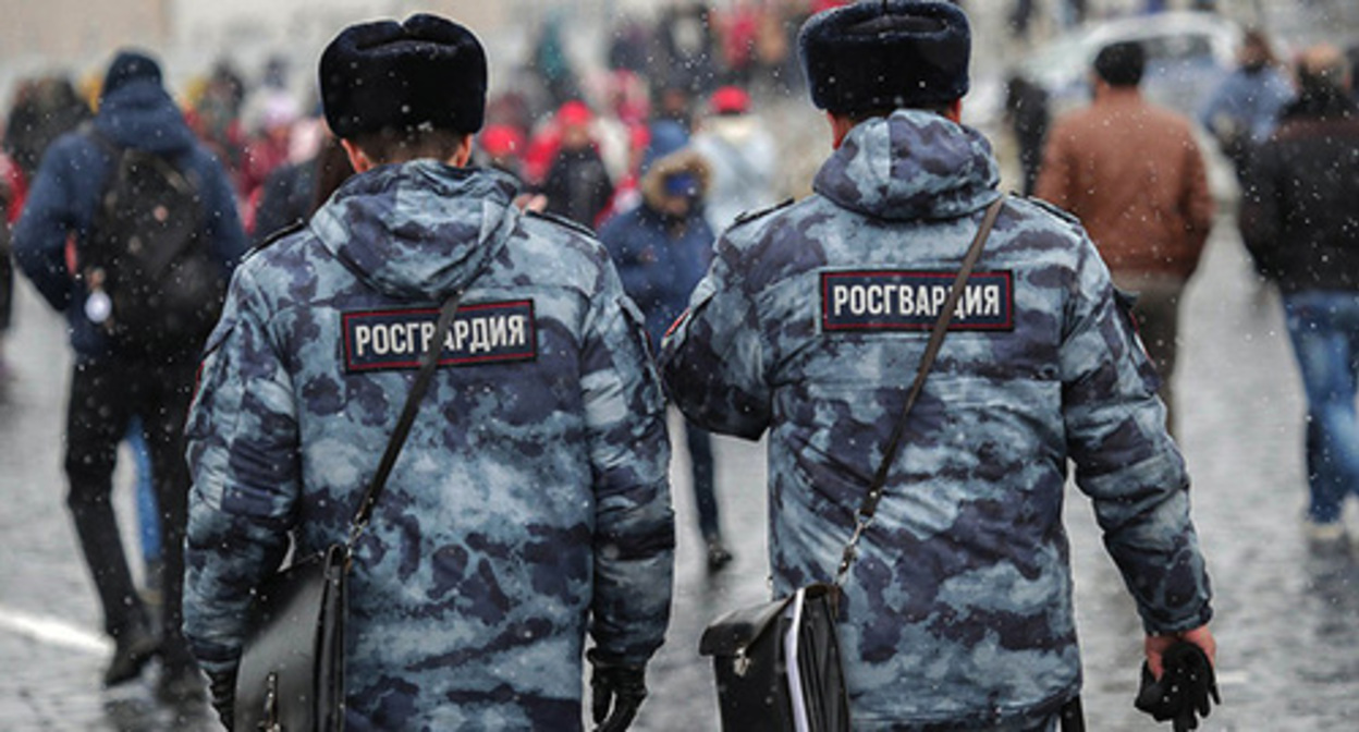 Employees of the "Rosgvardiya" (Russian National Guard). Photo from the official website of the Russian State Duma http://duma.gov.ru Employees of the "Rosgvardiya" (Russian National Guard). Photo from the official website of the Russian State Duma http://duma.gov.ru