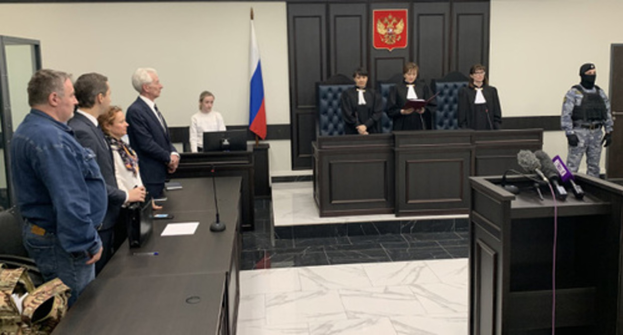 At the court hearing. April 5, 2022. Photo by the "Caucasian Knot" correspondent At the court hearing. April 5, 2022. Photo by the "Caucasian Knot" correspondent