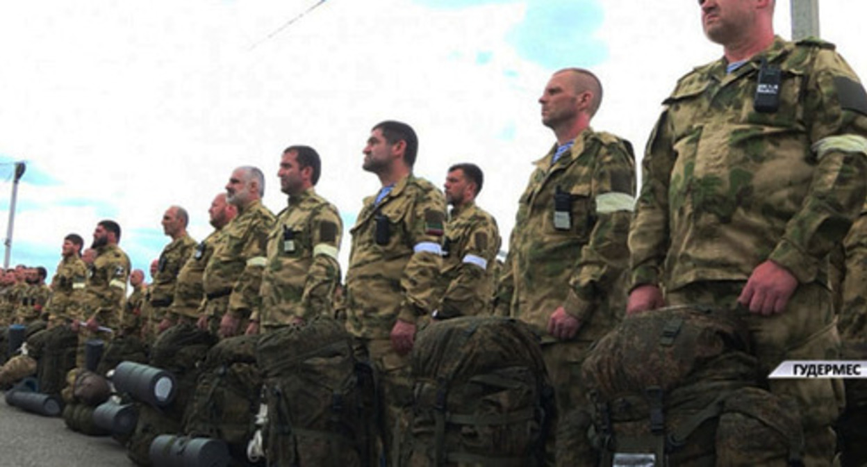 The Chechen battalions. Photo: https://grozny.tv The Chechen battalions. Photo: https://grozny.tv
