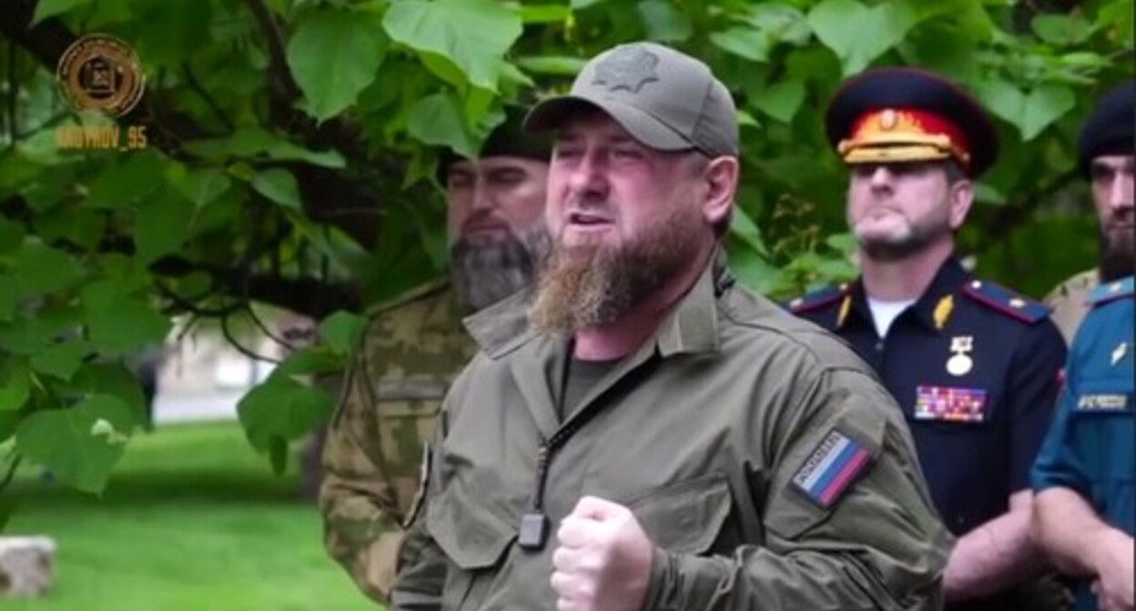 Ramzan Kadyrov. Screenshot of the video https://t.me/RKadyrov_95/2435 Ramzan Kadyrov. Screenshot of the video https://t.me/RKadyrov_95/2435