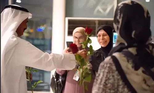 Meeting the pilgrims at the Madinah airport. Screenshot of the video on the Telegram channel of the Dagestani Muftiate https://t.me/muftiyat_rd/6146 Meeting the pilgrims at the Madinah airport. Screenshot of the video on the Telegram channel of the Dagestani Muftiate https://t.me/muftiyat_rd/6146
