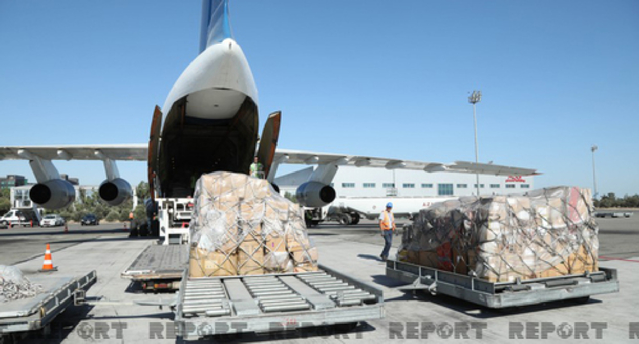 Humanitarian aid intended for Ukraine. Photo: REPORT AZ https://report.az/xarici-siyaset/sumqayit-ukraynaya-humanitar-yardim-gonderir/ Humanitarian aid intended for Ukraine. Photo: REPORT AZ https://report.az/xarici-siyaset/sumqayit-ukraynaya-humanitar-yardim-gonderir/