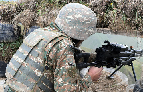 Combat position of the Armenian Army. Photo courtesy of the press service of the Ministry of Defence of Armenia, https://mil.am/hy/news/8402 Combat position of the Armenian Army. Photo courtesy of the press service of the Ministry of Defence of Armenia, https://mil.am/hy/news/8402