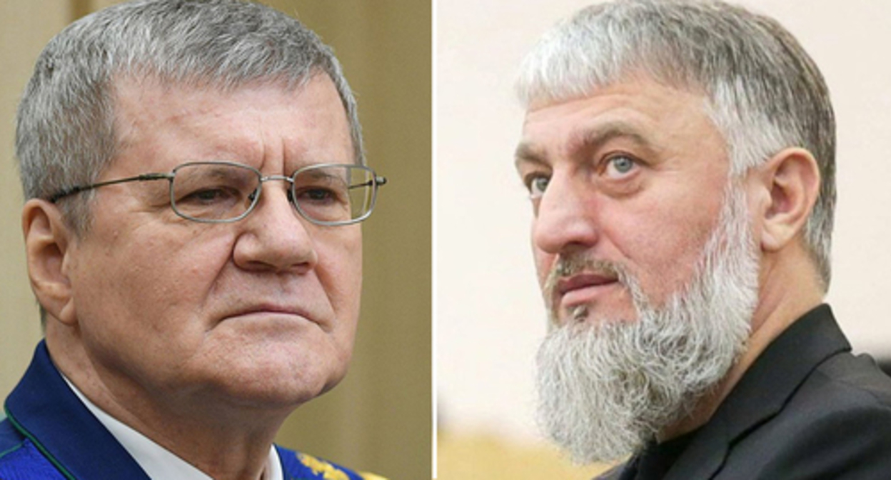 Yuri Chaika, Adam Delimkhanov. Photo: https://news.1777.ru/75667-polpredu-prezidenta-v-skfo-yuriyu-chayke-prodlili-srok-sluzhby-esche-na-god Duma.gov.ru Yuri Chaika, Adam Delimkhanov. Photo: https://news.1777.ru/75667-polpredu-prezidenta-v-skfo-yuriyu-chayke-prodlili-srok-sluzhby-esche-na-god Duma.gov.ru