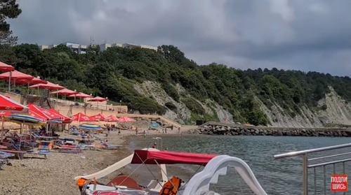 A beach in Tuapse. Image made from video posted at: https://www.youtube.com/watch?v=zgCt4XBGdHs A beach in Tuapse. Image made from video posted at: https://www.youtube.com/watch?v=zgCt4XBGdHs