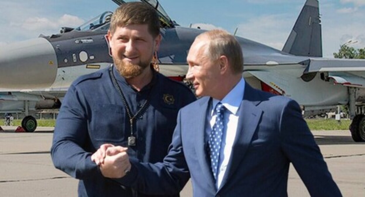 Kadyrov and Putin. Screenshot of a post made in Kadyrov’s Telegram Channel https://t.me/RKadyrov_95/2659 Kadyrov and Putin. Screenshot of a post made in Kadyrov’s Telegram Channel https://t.me/RKadyrov_95/2659
