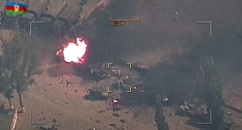 The shelling of the Armenian positions by the Azerbaijani army during the operation on August 3, 2022, called "Retribution" by the Ministry of Defense of Azerbaijan. Image made from video posted at: https://www.youtube.com/watch?v=gEAkF6xtQ1o The shelling of the Armenian positions by the Azerbaijani army during the operation on August 3, 2022, called "Retribution" by the Ministry of Defense of Azerbaijan. Image made from video posted at: https://www.youtube.com/watch?v=gEAkF6xtQ1o
