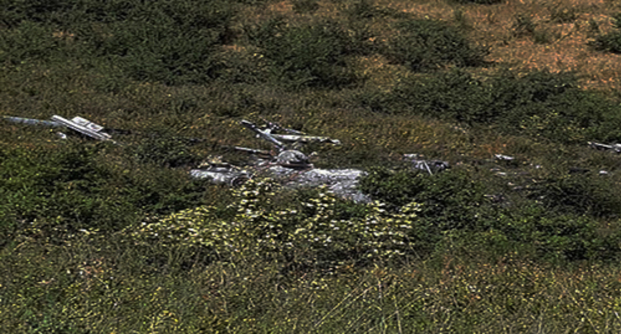 Wreckage of the Armenian military helicopter was found in Nagorno-Karabakh. Photo: https://apa.az Wreckage of the Armenian military helicopter was found in Nagorno-Karabakh. Photo: https://apa.az