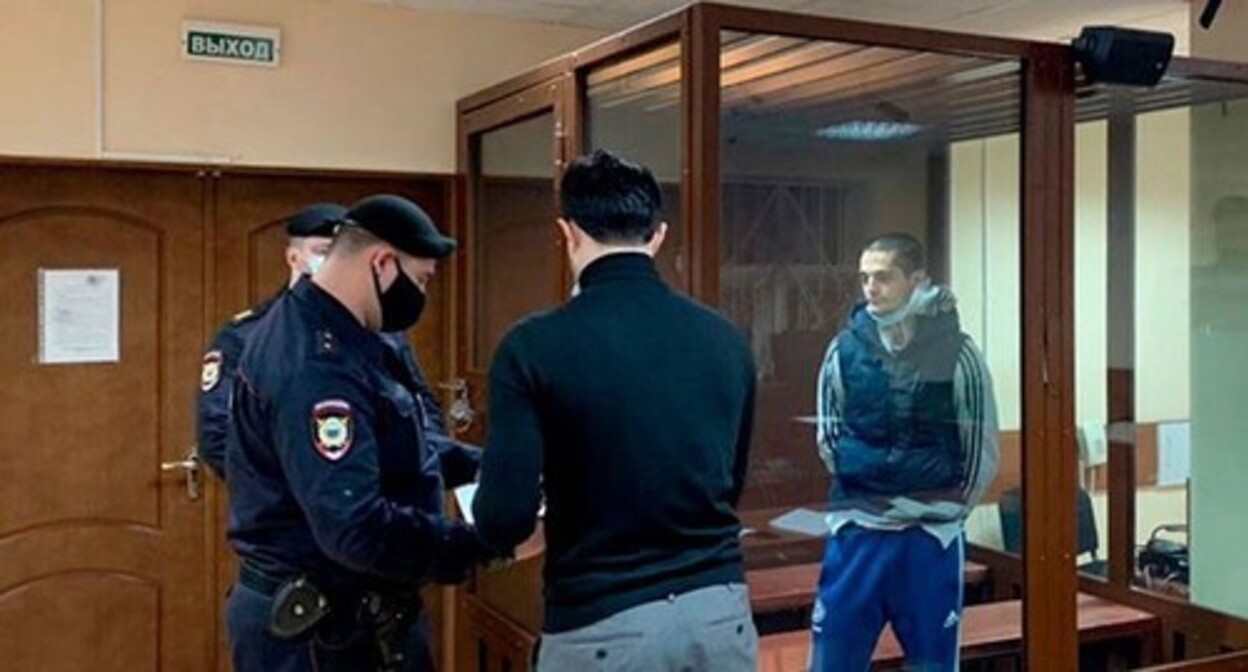 Said-Mukhammad Djumaev in the courtroom. January 2021. Photo by the press service of the Presnya District Court of Moscow Said-Mukhammad Djumaev in the courtroom. January 2021. Photo by the press service of the Presnya District Court of Moscow