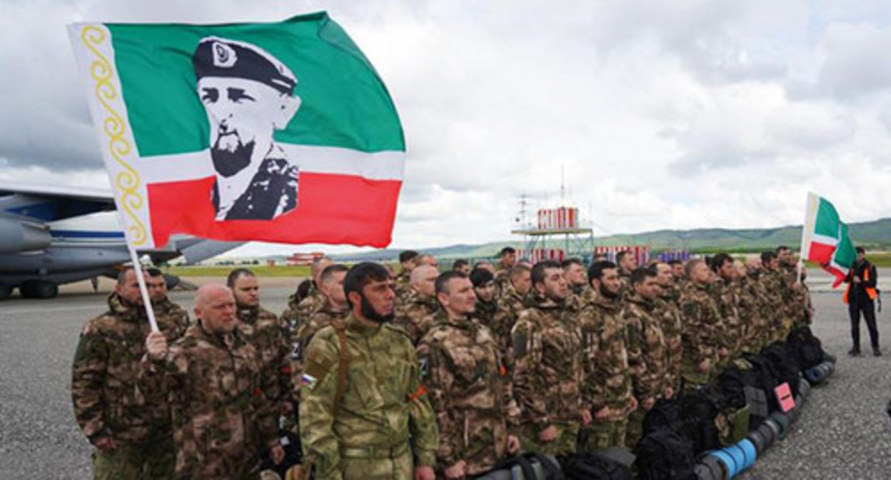 Chechen military servicemen preparing to be sent to Ukraine. Photo: Grozny-Inform; https://www.grozny-inform.ru/news/society/139195/ Chechen military servicemen preparing to be sent to Ukraine. Photo: Grozny-Inform; https://www.grozny-inform.ru/news/society/139195/