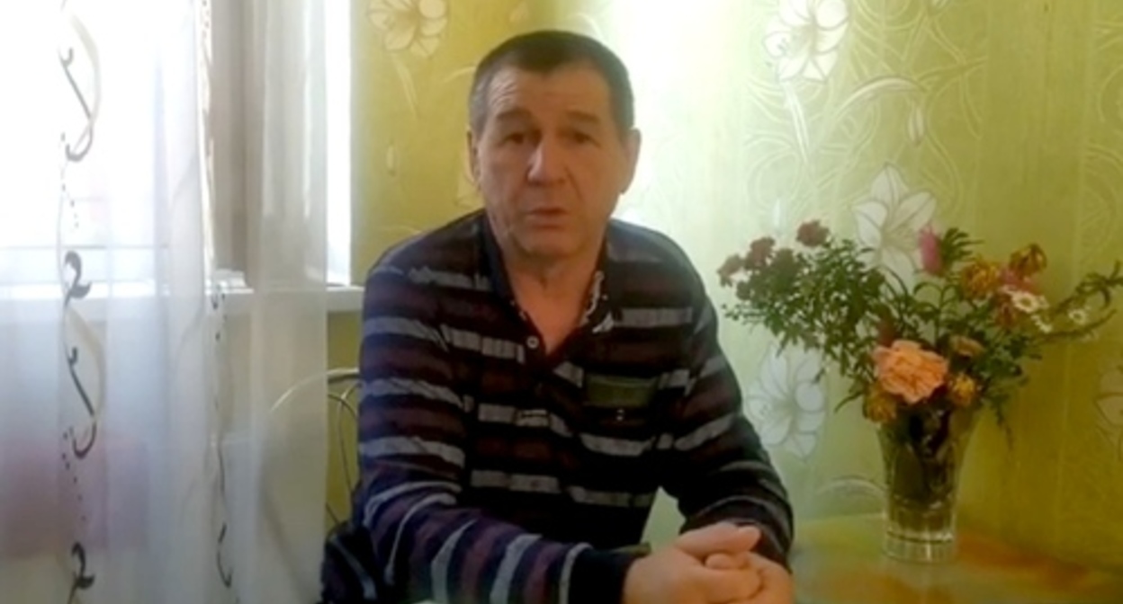 Viktor Krasnoborodko told about being tortured. Screenshot of the video by the “Team Against Torture” https://pytkam.net/ Viktor Krasnoborodko told about being tortured. Screenshot of the video by the “Team Against Torture” https://pytkam.net/