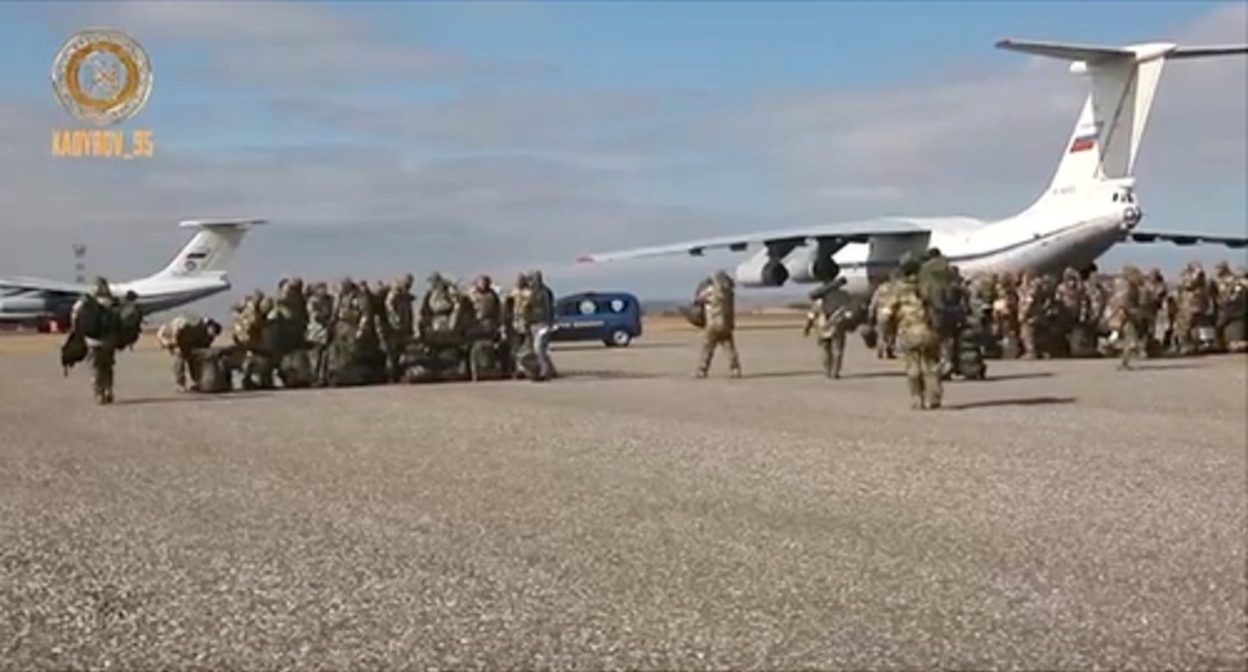 Departures of volunteer groups to Ukraine. Screenshot of the video posted on Ramzan Kadyrov's Telegram channel https://t.me/RKadyrov_95/3027 Departures of volunteer groups to Ukraine. Screenshot of the video posted on Ramzan Kadyrov's Telegram channel https://t.me/RKadyrov_95/3027