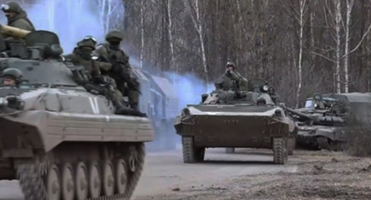 The military operation in Ukraine. Screenshot of the video vk.com/mil The military operation in Ukraine. Screenshot of the video vk.com/mil