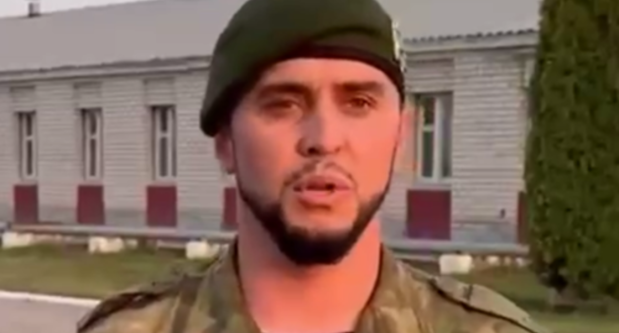 Askhab Nakaev. Screenshot of the video posted on Instagram* of the Grozny Inform news agency https://www.instagram.com/p/CkS1359sW1V/ Askhab Nakaev. Screenshot of the video posted on Instagram* of the Grozny Inform news agency https://www.instagram.com/p/CkS1359sW1V/