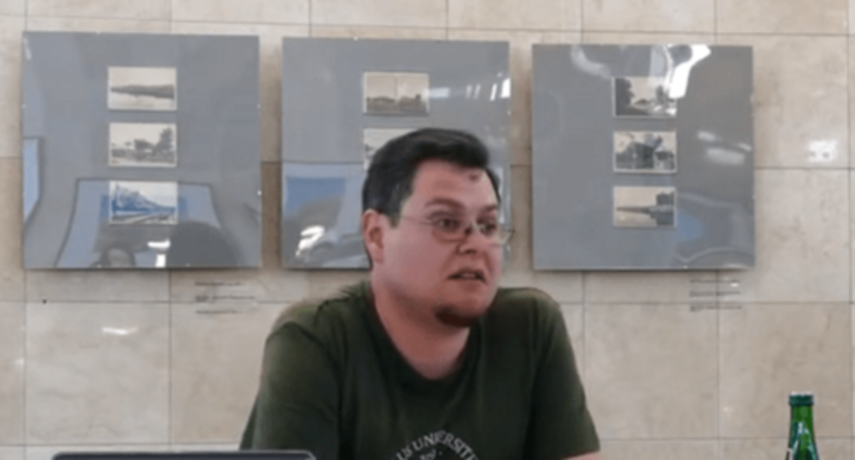 Vladimir Sevrinovsky. Screenshot of the video https://www.youtube.com/watch?v=vM3ug85aORQ Vladimir Sevrinovsky. Screenshot of the video https://www.youtube.com/watch?v=vM3ug85aORQ