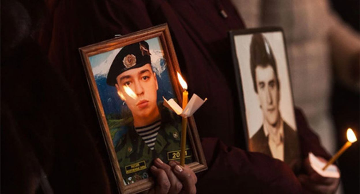 Photos of the militaries perished in the special military operation in Ukraine. Photo by the "Pravo Materi" (Mother's Right) Foundation Photos of the militaries perished in the special military operation in Ukraine. Photo by the "Pravo Materi" (Mother's Right) Foundation