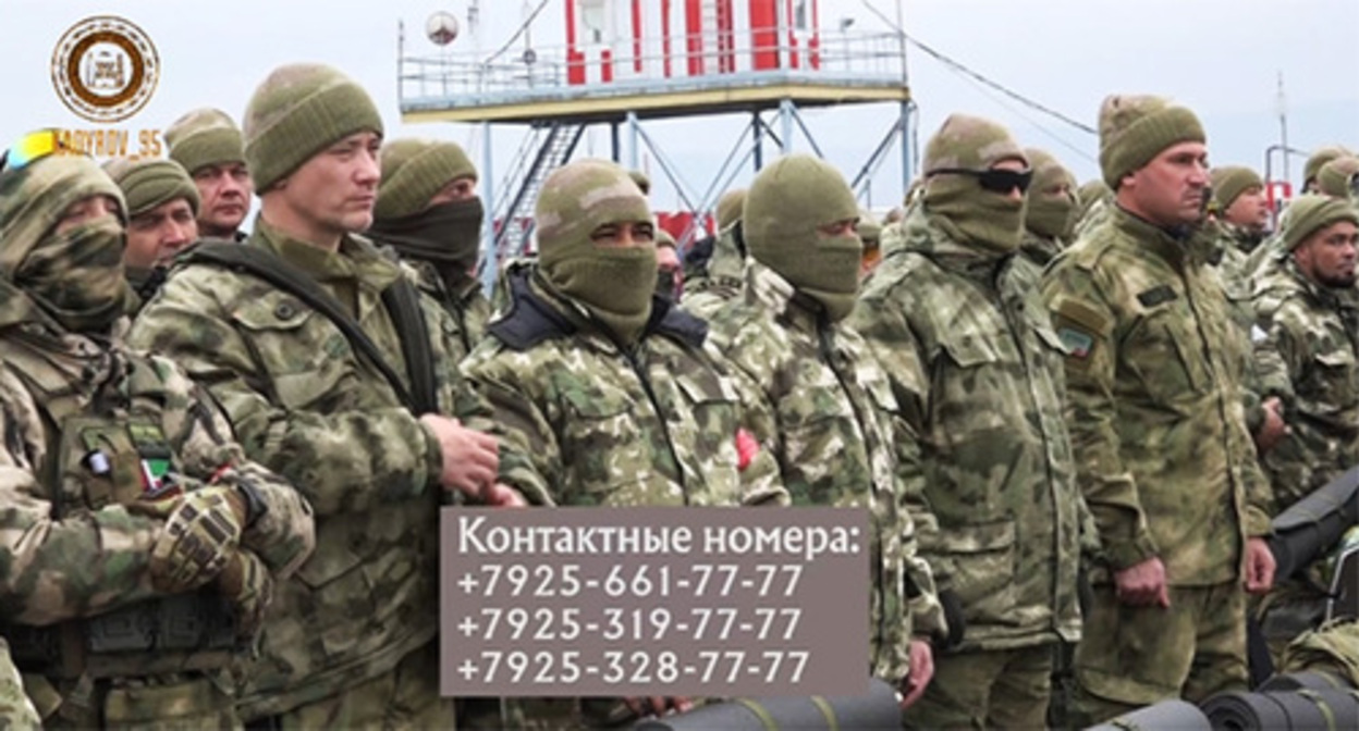 A new group of volunteers left for the zone of the special military operation in Ukraine. Screenshot of the video https://t.me/RKadyrov_95/3086 A new group of volunteers left for the zone of the special military operation in Ukraine. Screenshot of the video https://t.me/RKadyrov_95/3086