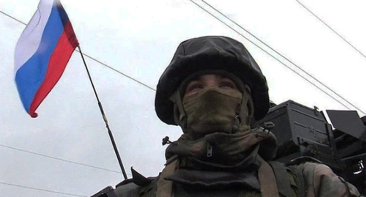 A soldier. Photo by the press service of the Russian Ministry of Defence A soldier. Photo by the press service of the Russian Ministry of Defence