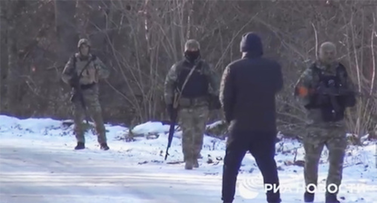 At the site of the shootout with law enforcers in Kabardino-Balkaria. Screenshot of the video https://ria.ru/20221228/boeviki-1841850658.html At the site of the shootout with law enforcers in Kabardino-Balkaria. Screenshot of the video https://ria.ru/20221228/boeviki-1841850658.html