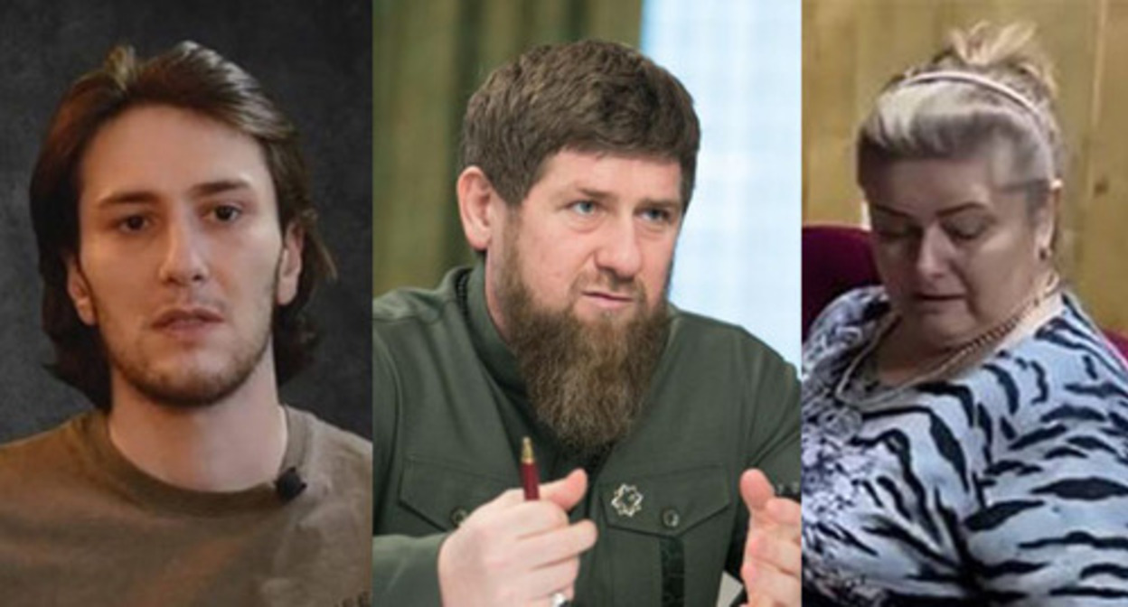 Abubakar Yangulbaev, Ramzan Kadyrov, Zarema Musaeva (from left to right). Collage by the "Caucasian Knot." Photos: screenshot of the video posted on January 26, 2022, on the Facebook page of the Georgian media outlet Publika https://www.facebook.com/publika.ge/videos/521020109159708 * * the activities in Russia of the Meta Company, owning Facebook, Instagram, and WhatsApp, are banned in Russia; Grozny Inform https://www.grozny-inform.ru / Youtube Abubakar Yangulbaev, Ramzan Kadyrov, Zarema Musaeva (from left to right). Collage by the "Caucasian Knot." Photos: screenshot of the video posted on January 26, 2022, on the Facebook page of the Georgian media outlet Publika https://www.facebook.com/publika.ge/videos/521020109159708 * * the activities in Russia of the Meta Company, owning Facebook, Instagram, and WhatsApp, are banned in Russia; Grozny Inform https://www.grozny-inform.ru / Youtube
