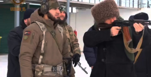 Theologians undergoing military training. Screenshot of the video https://t.me/RKadyrov_95/3287 Theologians undergoing military training. Screenshot of the video https://t.me/RKadyrov_95/3287