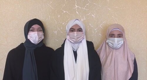 Three female students at the Novocherkassk Medical College. Screenshot of the video courtesy of Kizperi Magomedbekova for the "Caucasian Knot" Three female students at the Novocherkassk Medical College. Screenshot of the video courtesy of Kizperi Magomedbekova for the "Caucasian Knot"