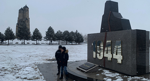 A monument complex in memory of the victims of the deportation of Ingushes. Photo by Anzhela Matieva A monument complex in memory of the victims of the deportation of Ingushes. Photo by Anzhela Matieva