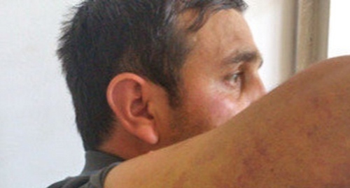 Imangazali Magomedov in the detention centre in Kizlyar. June 9, 2014. Photo by Yelena Denisenko Imangazali Magomedov in the detention centre in Kizlyar. June 9, 2014. Photo by Yelena Denisenko
