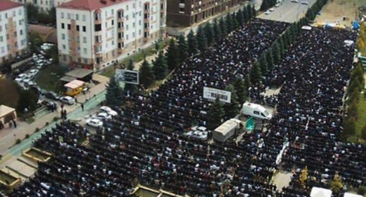 A rally in Magas. October 2018. Photo: https://memohrc.org/ * included in the list of Russian foreign agents A rally in Magas. October 2018. Photo: https://memohrc.org/ * included in the list of Russian foreign agents